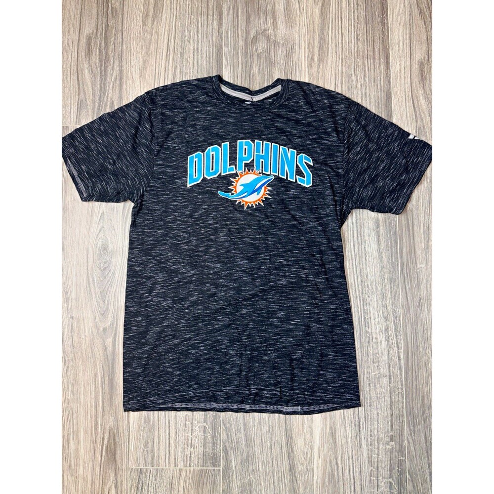 Miami Dolphins Fanatics Men's Medium Gray Heather NFL Graphic T-Shirt NWT